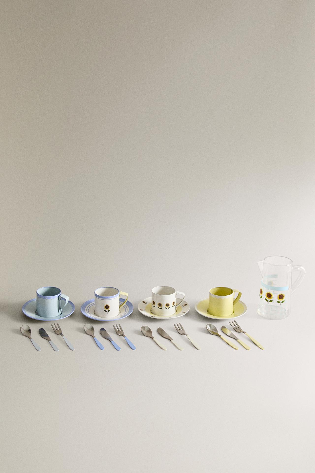 KIDS' METAL TABLEWARE TOY SET — Multicolored