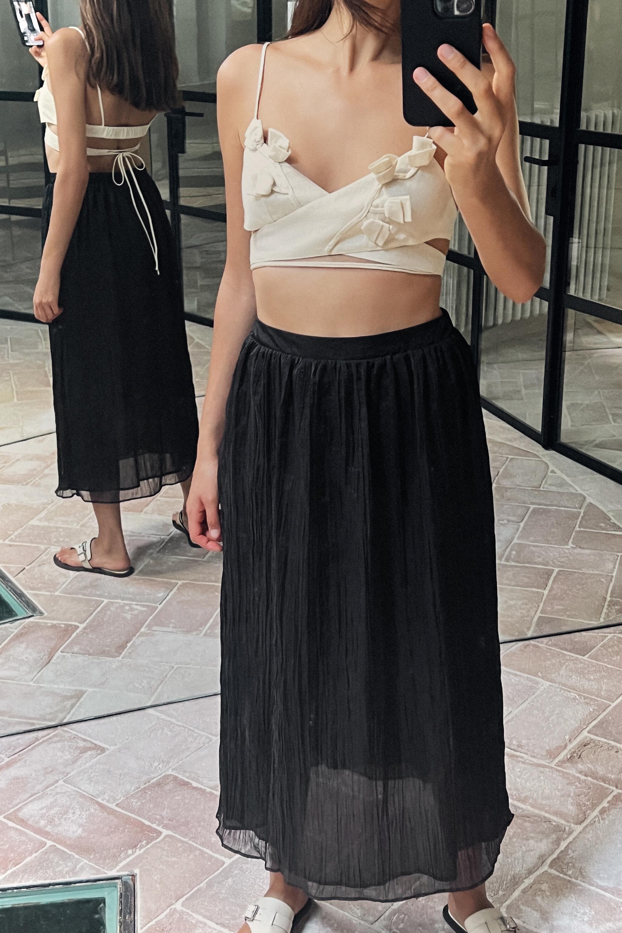 【ZARA】シワ加工スカート 5029/085/645 ZARA】シワ加工スカート 5029/085/645