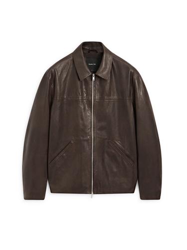 Zara Nappa leather effect jacket - Brown