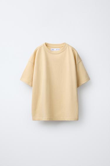 PLAIN MEDIUM WEIGHT T-SHIRT - Butter by Zara - Image 0