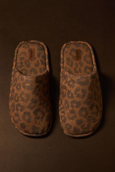 ANIMAL PRINT MULE SLIPPERS - Leopard by Zara - Image 0
