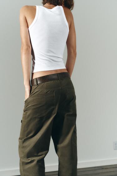 BALLOON CARGO TROUSERS - Dark khaki by Zara - Image 2