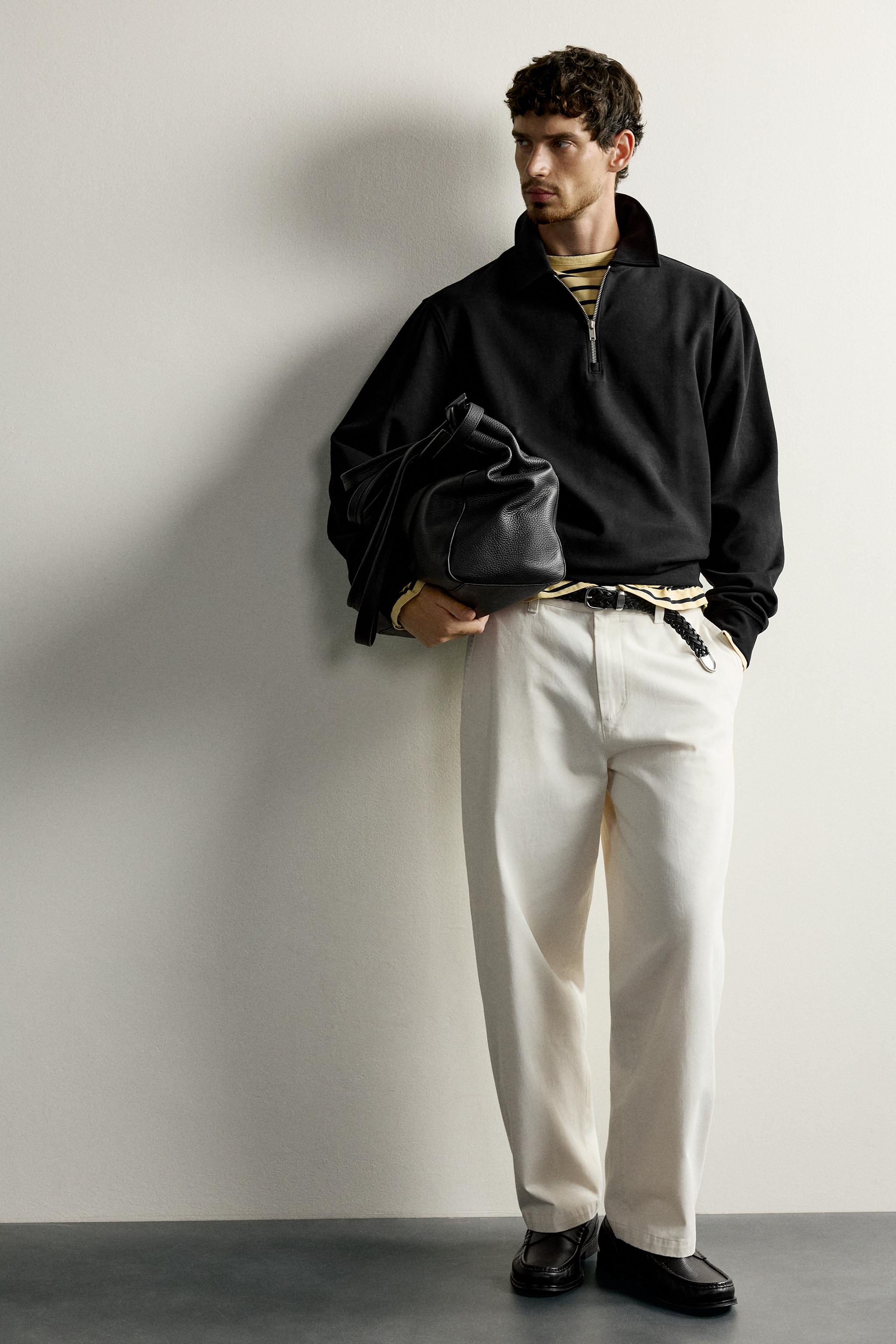 INTERLOCK ZIP POLO SWEATSHIRT
