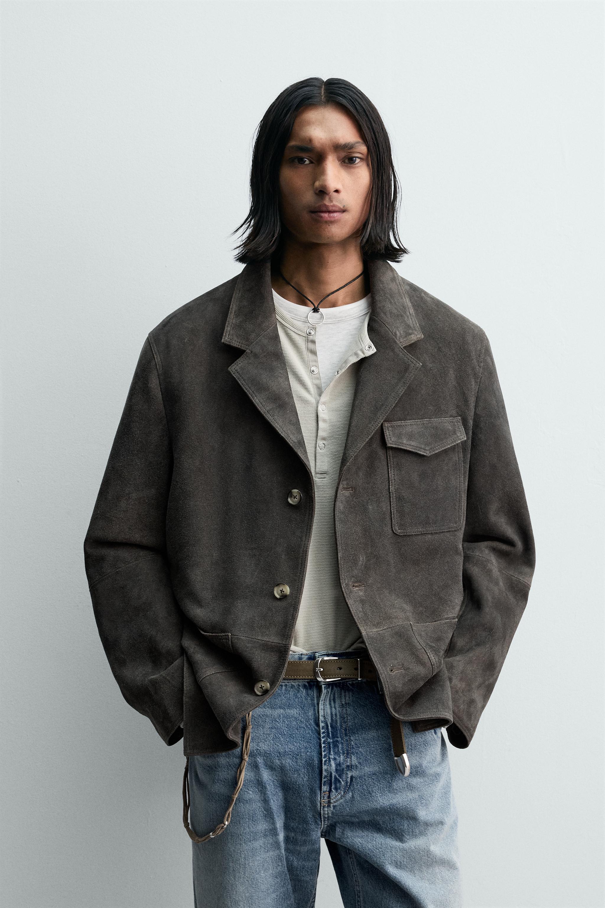 SUEDE LEATHER BLAZER