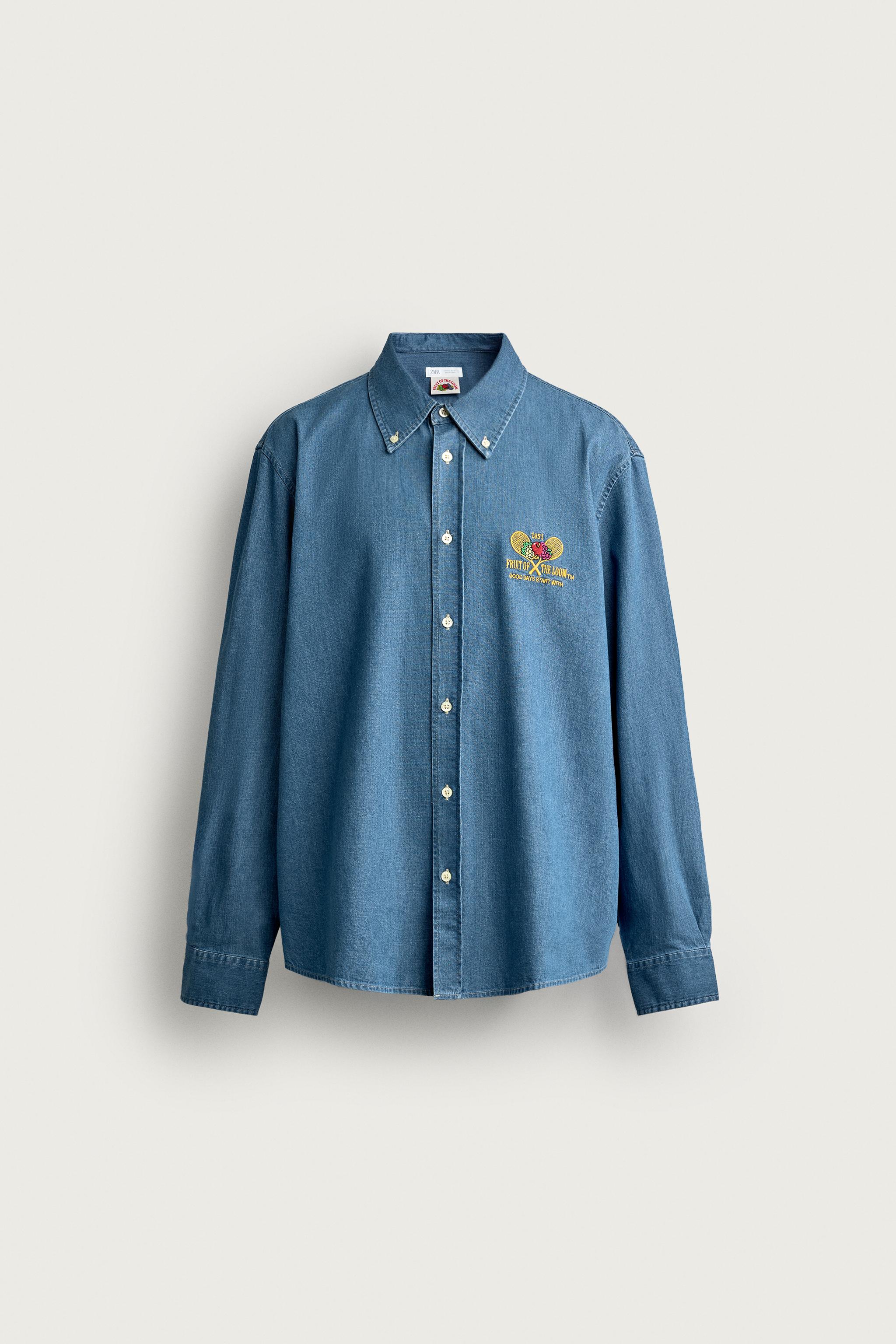 CHEMISE EN JEAN BRODÉE FRUIT OF THE LOOM™