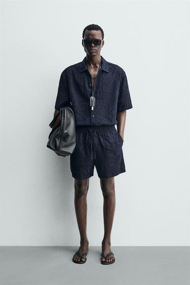 ΠΟΥΚΑΜΙΣΟ ΖΑΚΑΡ ΥΦΑΝΣΗΣ - Μπλε του Zara - Εικόνα 0