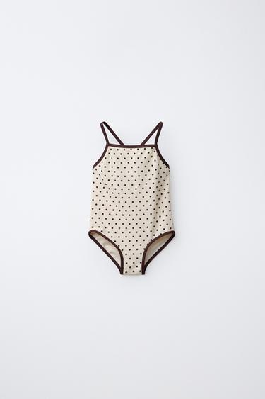 2-6 AÑOS/ BAÑADOR TEXTURA TOPOS - Crudo de Zara
