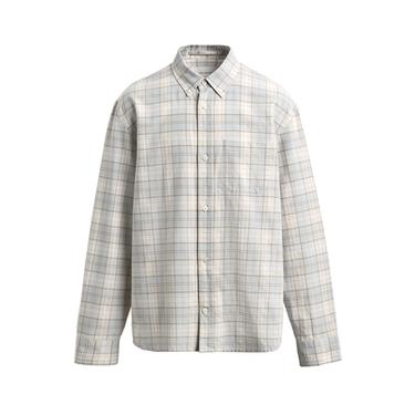REGULAR FIT CHECK SHIRT - Sky blue by Zara