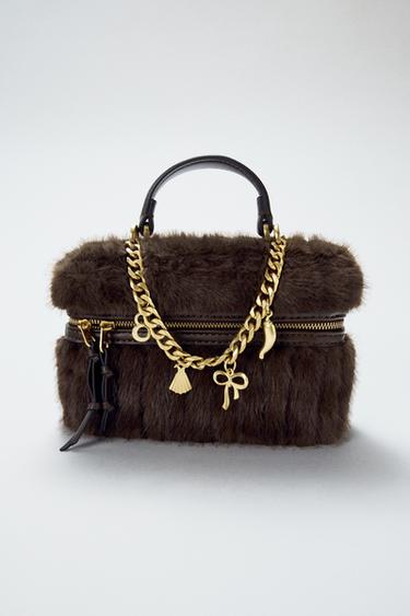 FAUX FUR RIGID BAG - Brown by Zara
