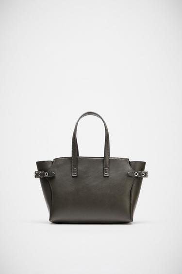 BOLSA MINI TOTE BAG - Cinzento da Zara