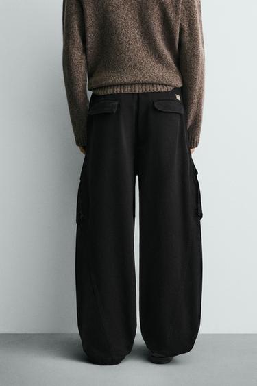 RELAXED FIT CARGO TROUSERS - Black by Zara - Image 2