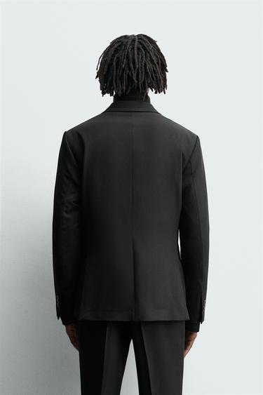 VESTE DE COSTUME CONFORT CROISÉE - Noir de Zara - Image 2