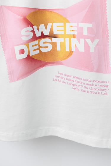 T-SHIRT À TEXTE EN RELIEF - Blanc de Zara - Image 3