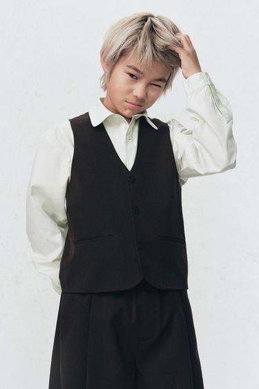 SOSHIOTSUKI x ZARA SUIT WAISTCOAT - Brown / Taupe by Zara