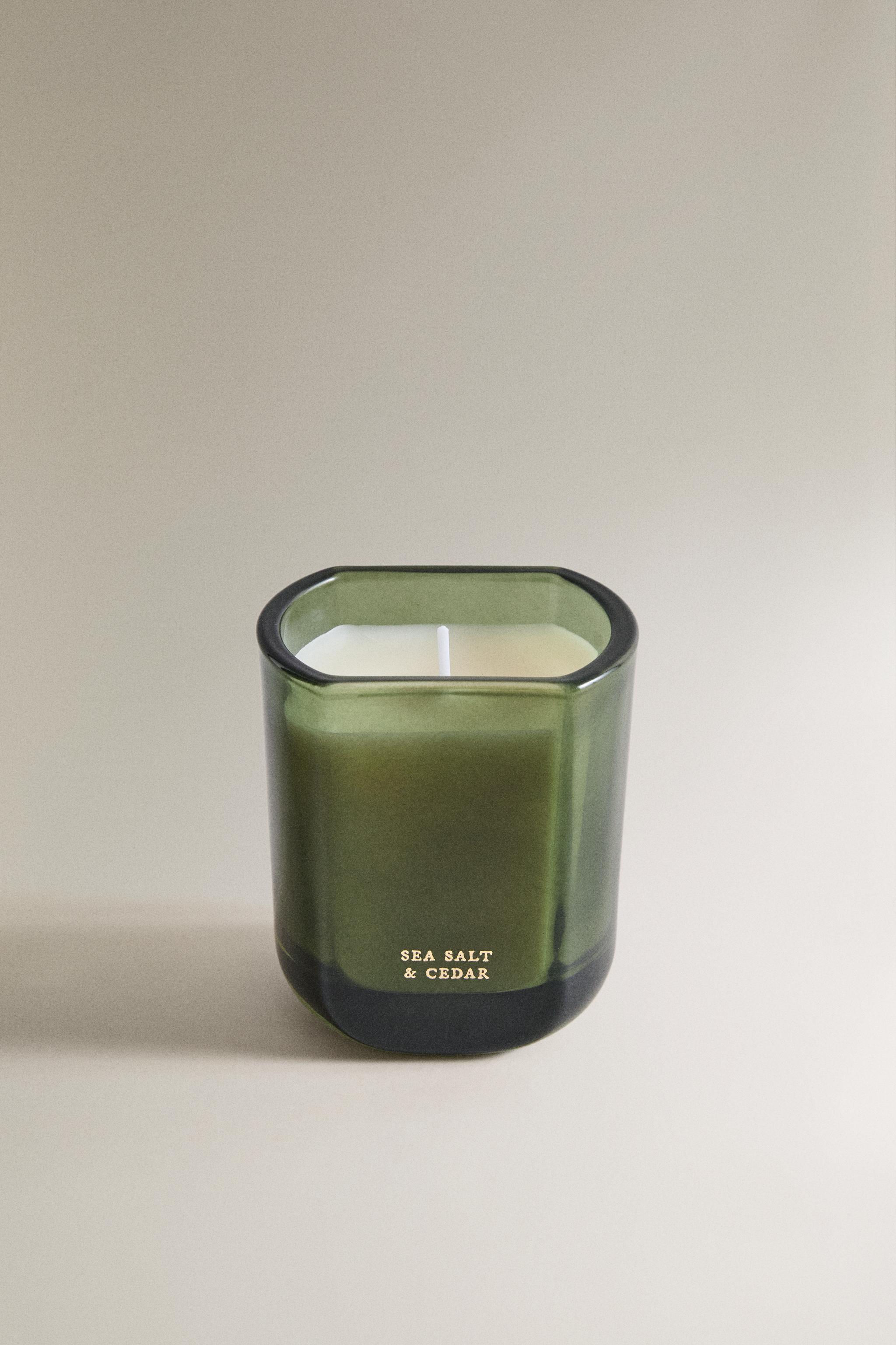 (220 G) SEA SALT & CEDAR SCENTED CANDLE — MIDNIGHT BLUE