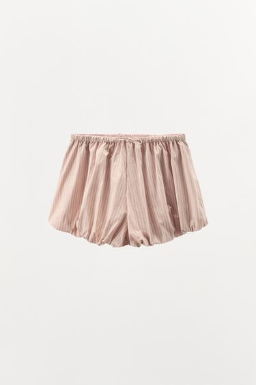 STRIPED CULOTTES SHORTS - Pink / White by Zara - Image 2