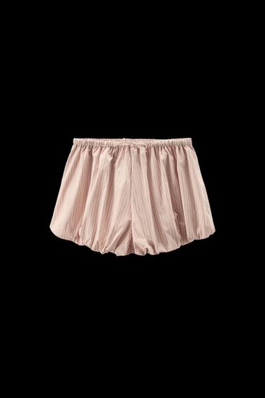 CULOTTE-SHORTS MIT STREIFEN - Rosa / Weiß von Zara - Bild 0