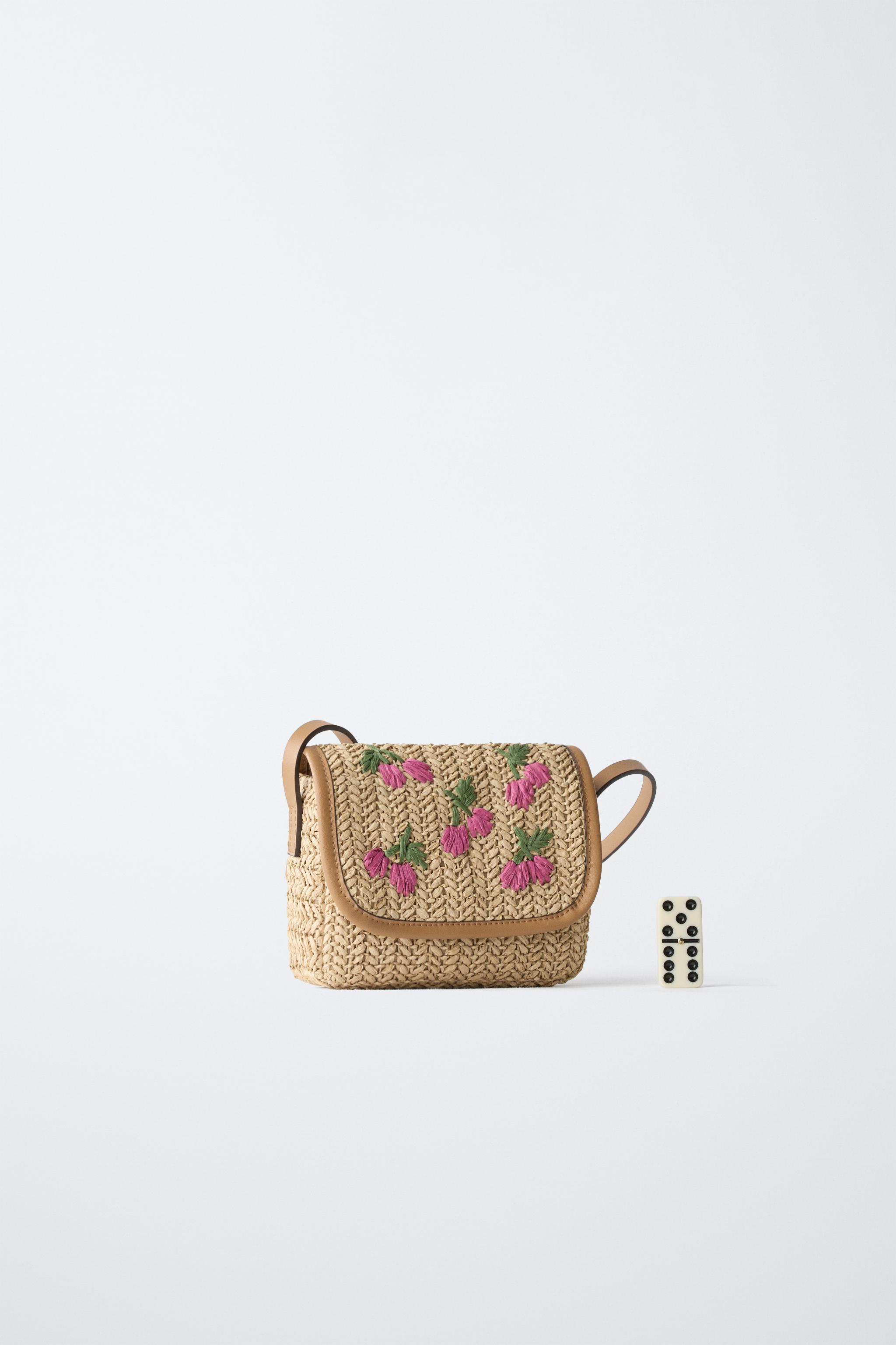Детские сумки Zara RAFFIA CHERRY CROSSBODY — фото 6