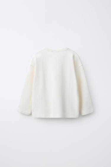 SOLID WAFFLE T-SHIRT — Ecru 2