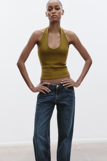 TOP HALTER - Oliva de Zara