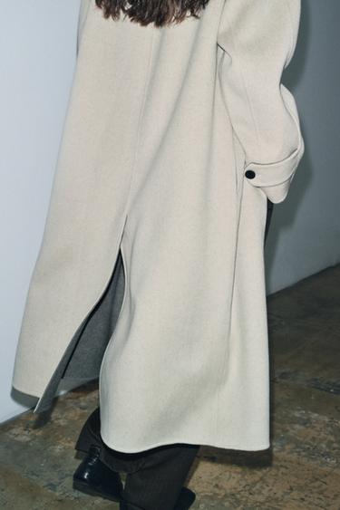 LONG WOOL BLEND COAT ZW COLLECTION LIMITED EDITION - Ecru by Zara - Image 2