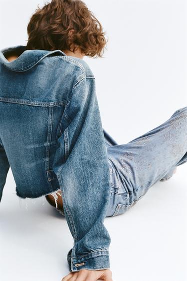 VESTE COURTE EN JEAN TRF - Bleu de Zara - Image 2