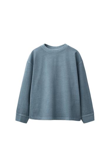 HEAVYWEIGHT FADED-EFFECT T-SHIRT - Blue by Zara