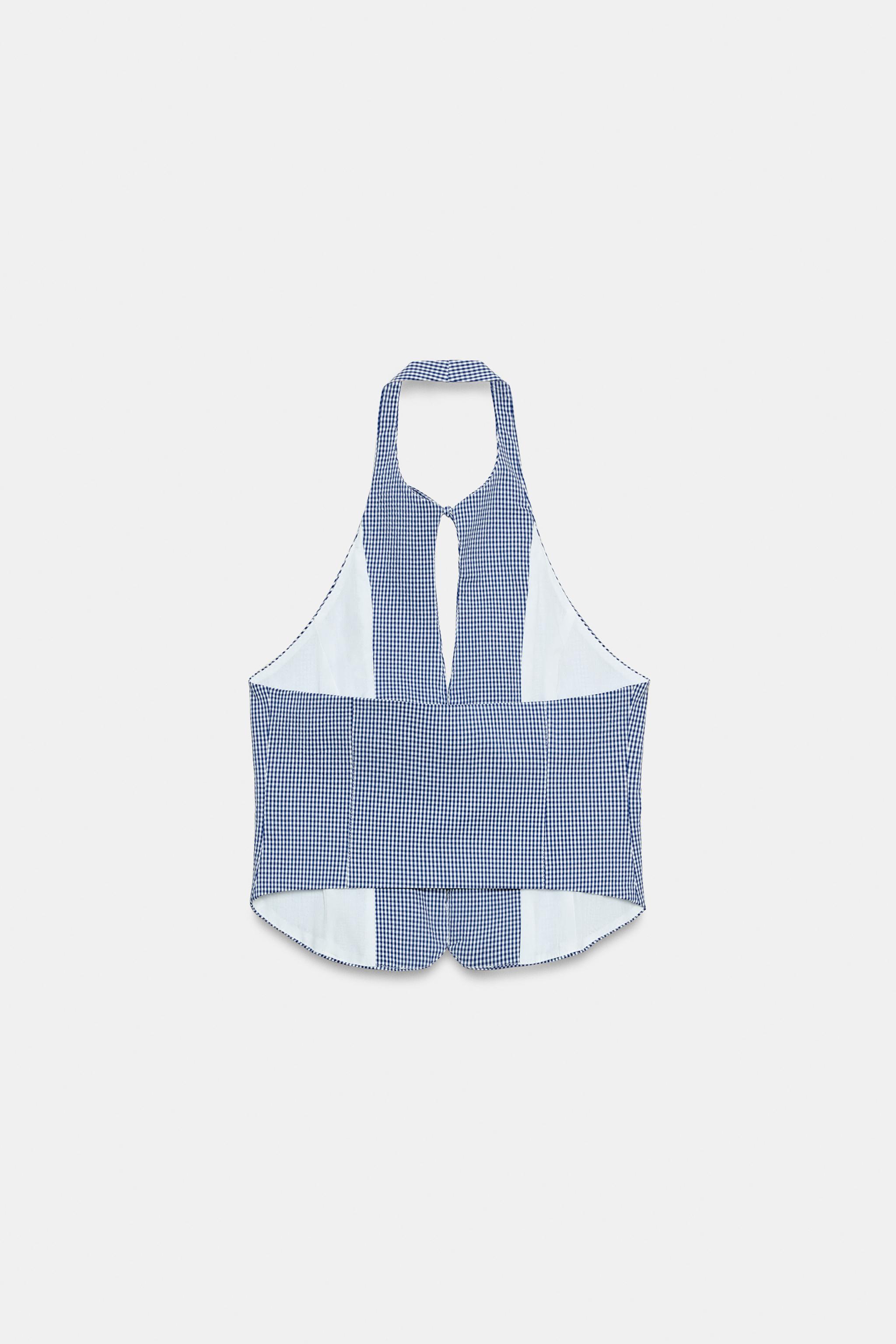 TOP HALTER À CARREAUX VICHY