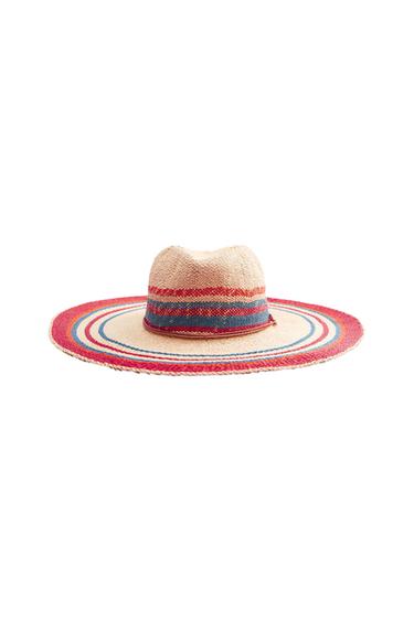STRIPED WOVEN HAT