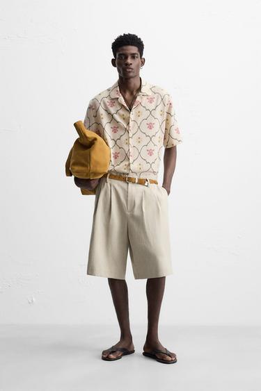 DIAMOND PRINT SHIRT - Beige by Zara - Image 0