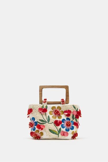 MINI EMBROIDERED HANDBAG - Multicoloured by Zara
