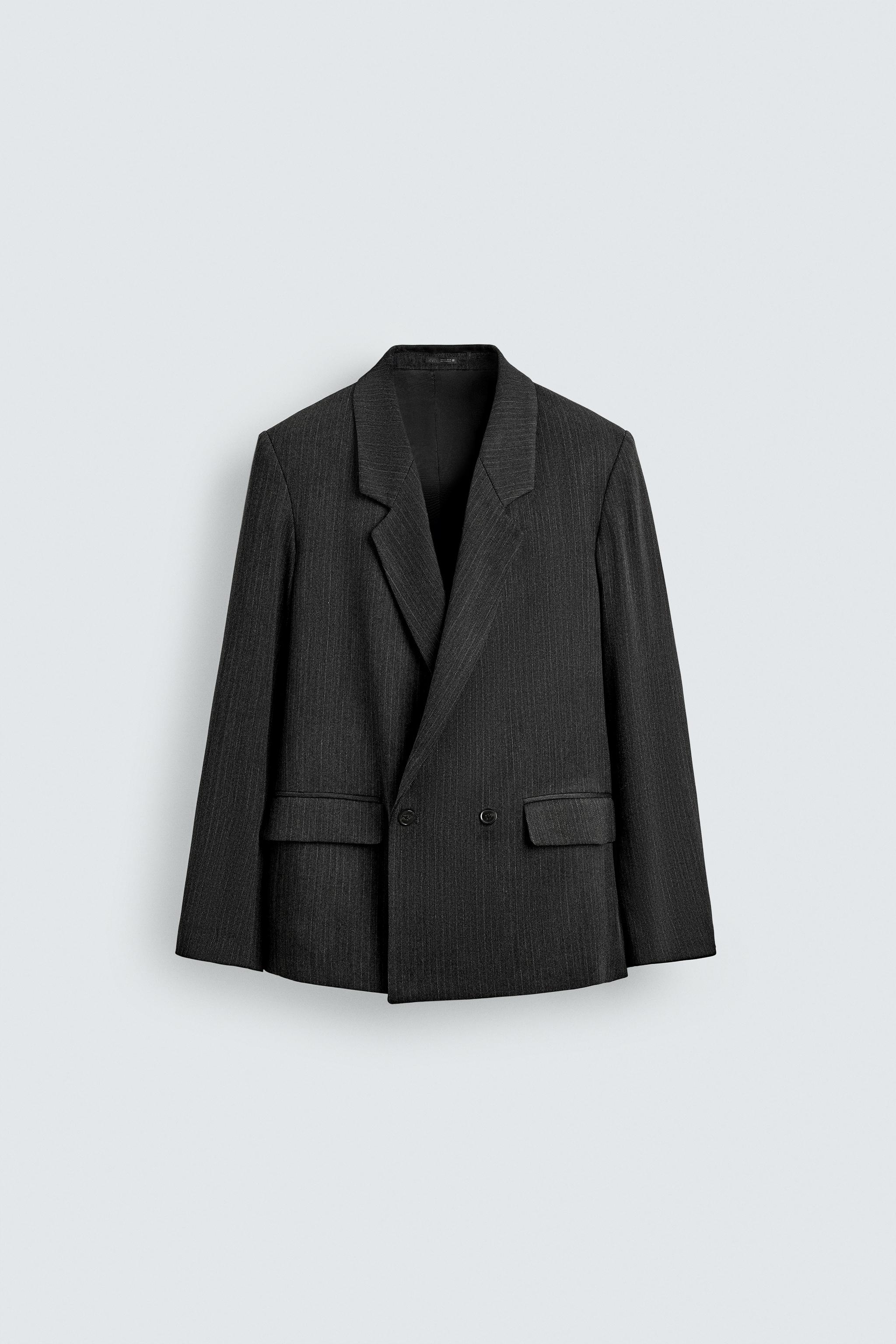 STRIPED DOUBLE BREASTED BLAZER