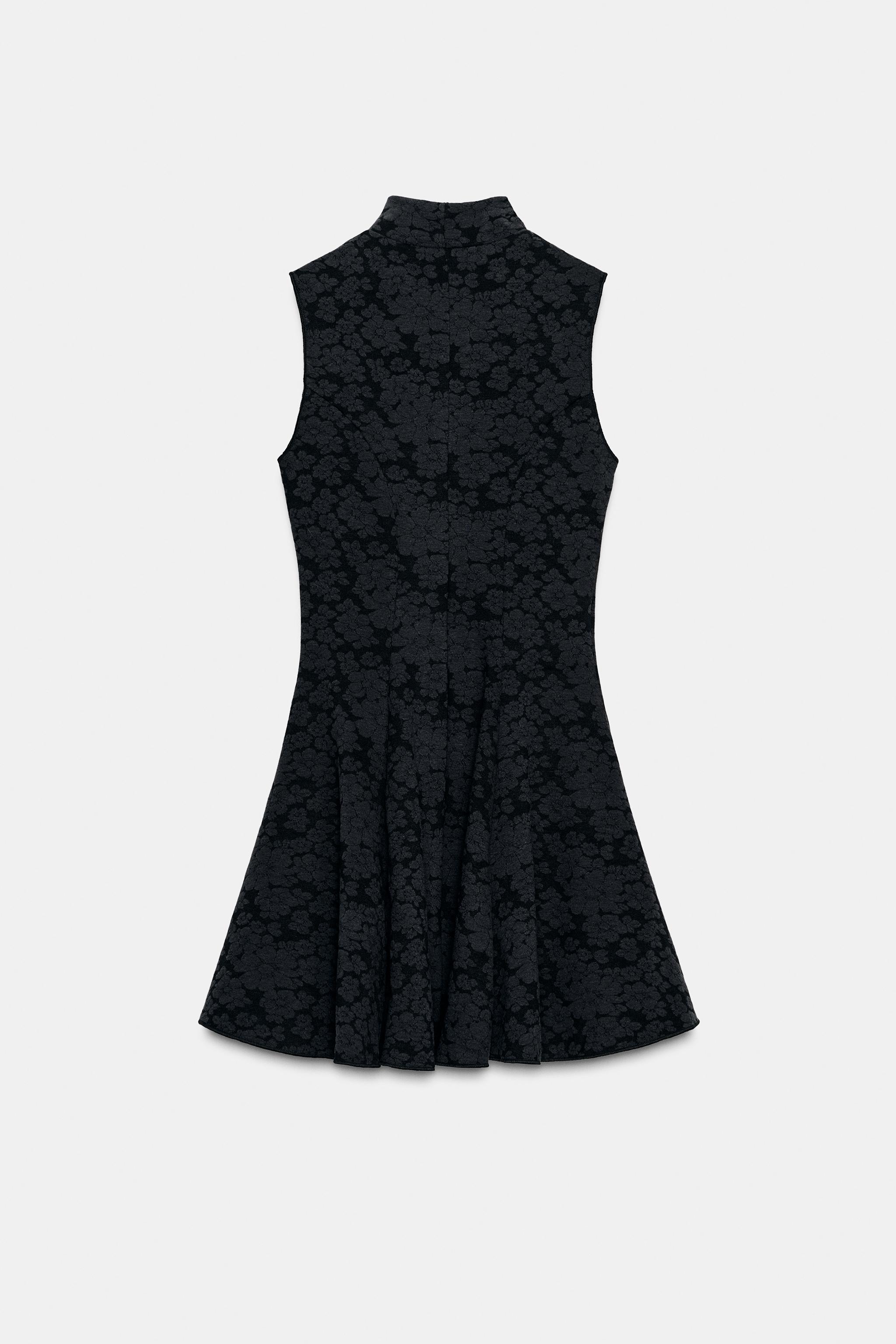 SHORT JACQUARD DRESS - Brown | ZARA United States