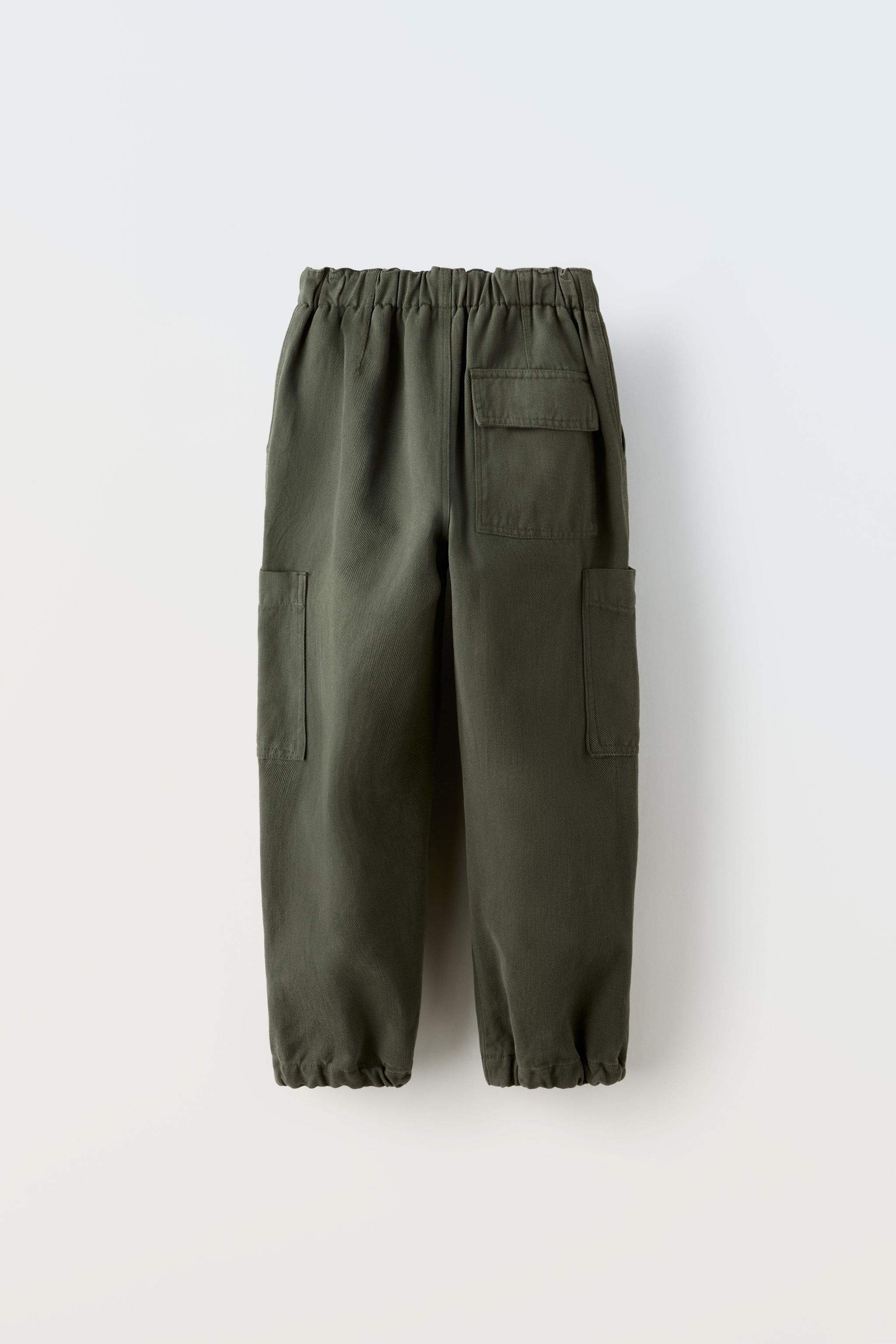 Zara Olive Green Cargo Pants Size 2