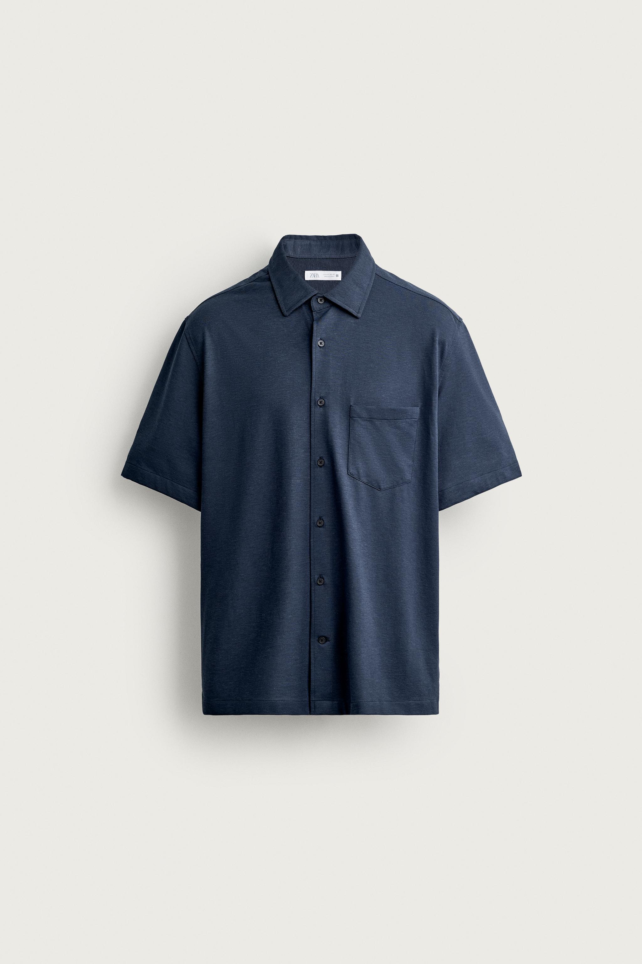 COMFORT REGULAR FIT SHIRT — Navy blue