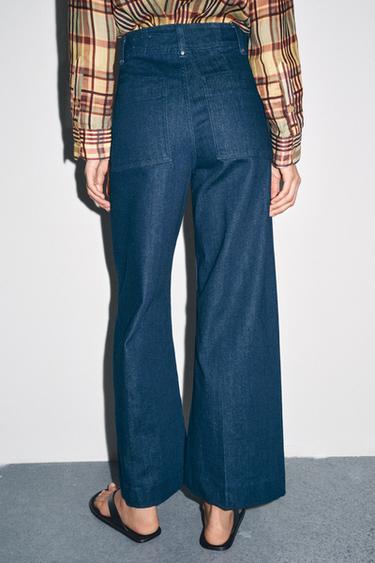 JEANS ZW COLLECTION TAILORED WIDE LEG HIGH-WAIST - Blue by Zara - Image 2