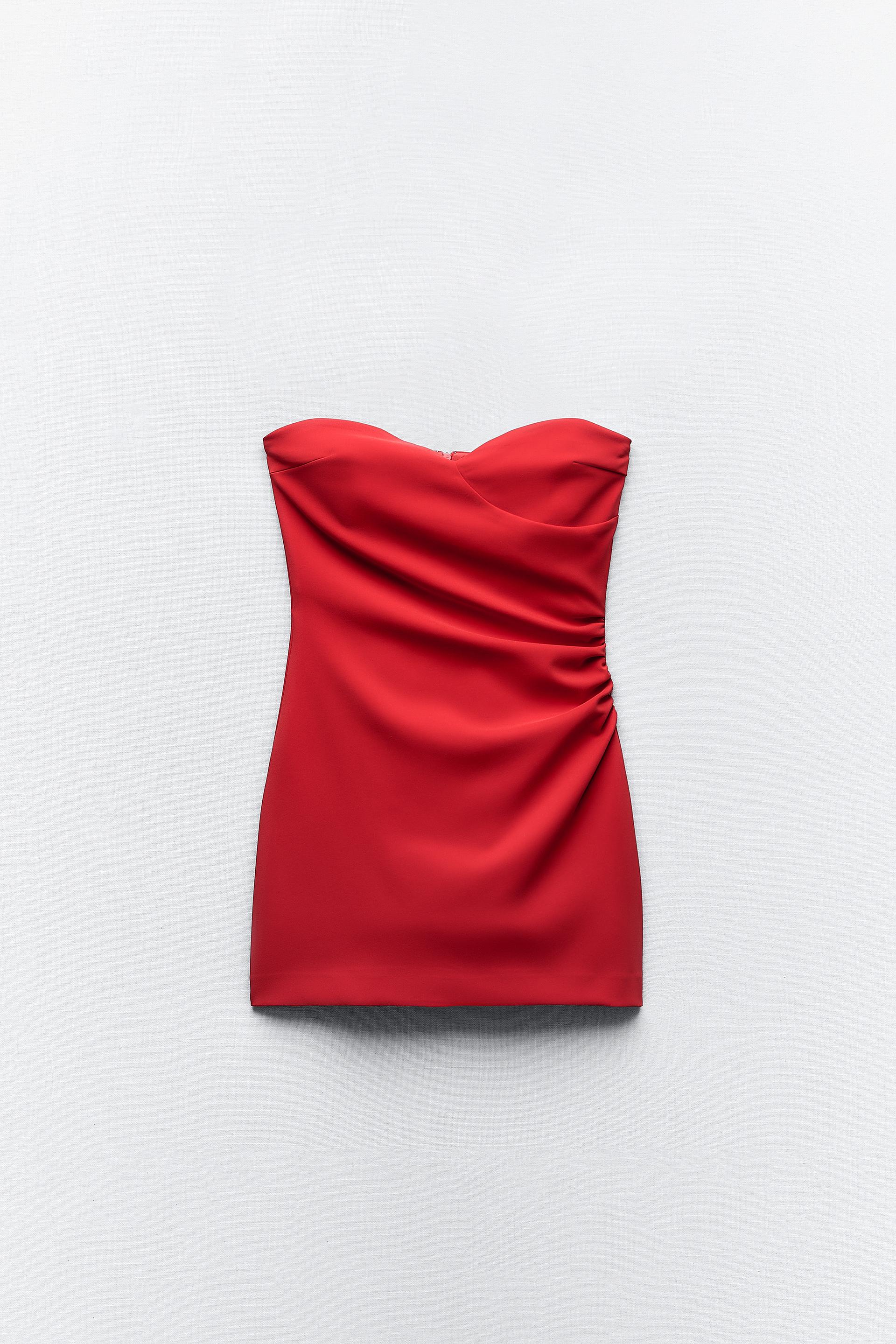 Vestido Drapeado Vermelho  ZARA Mulher Vestidos & Macacões ⋆ Benny Mintjes