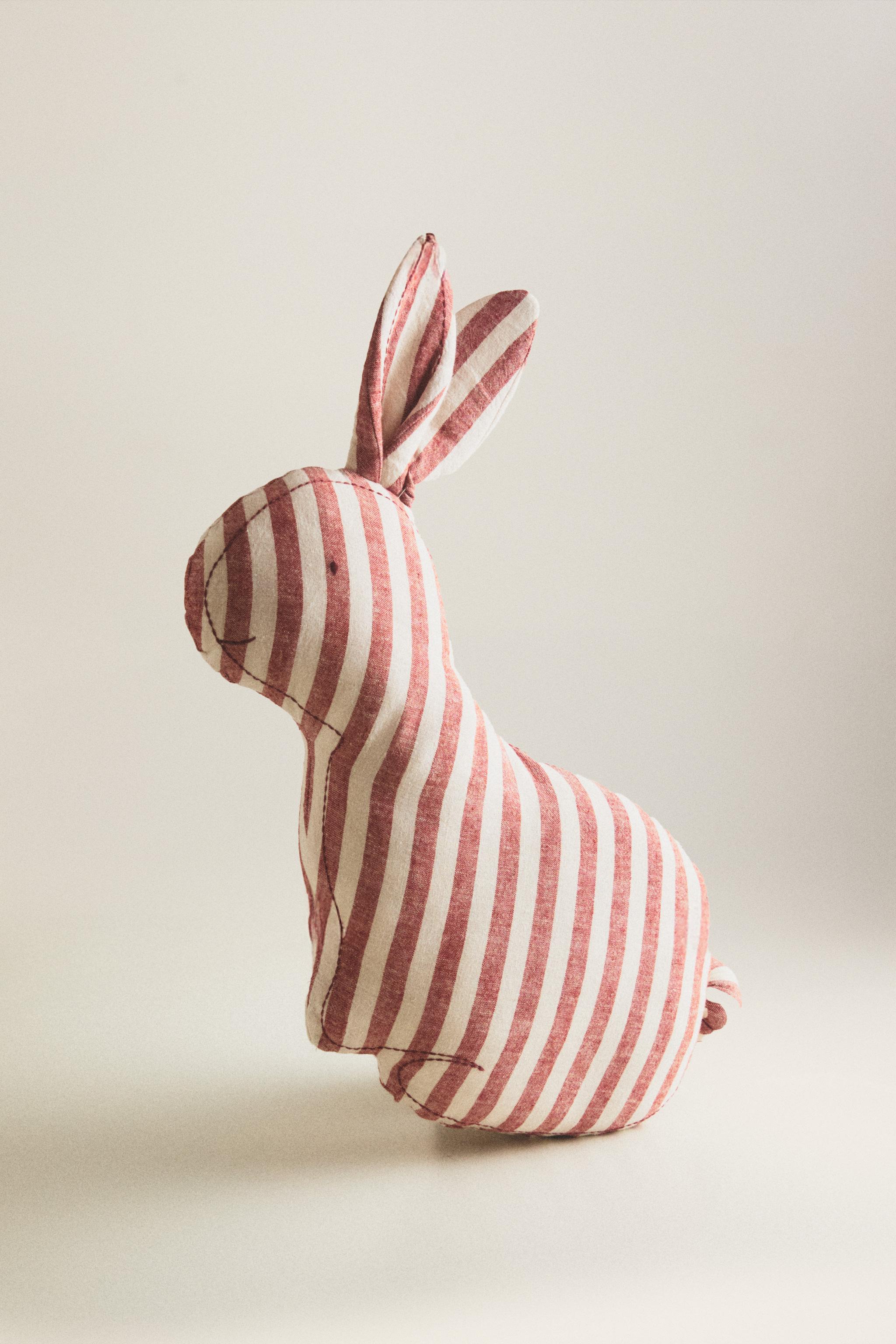 KIDS' RABBIT CUSHION — Brick