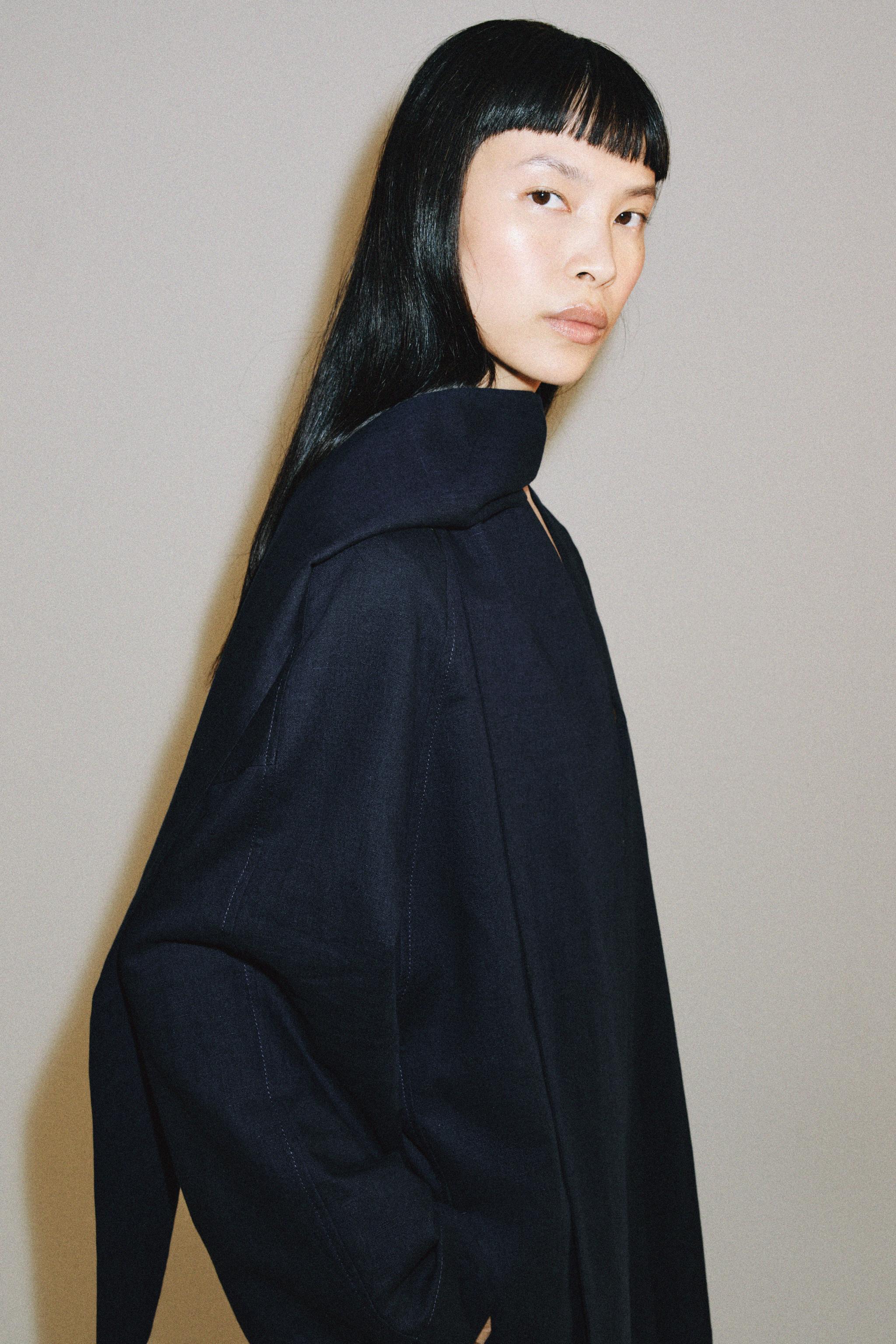OVERSIZED LINEN BLEND COAT ZW COLLECTION