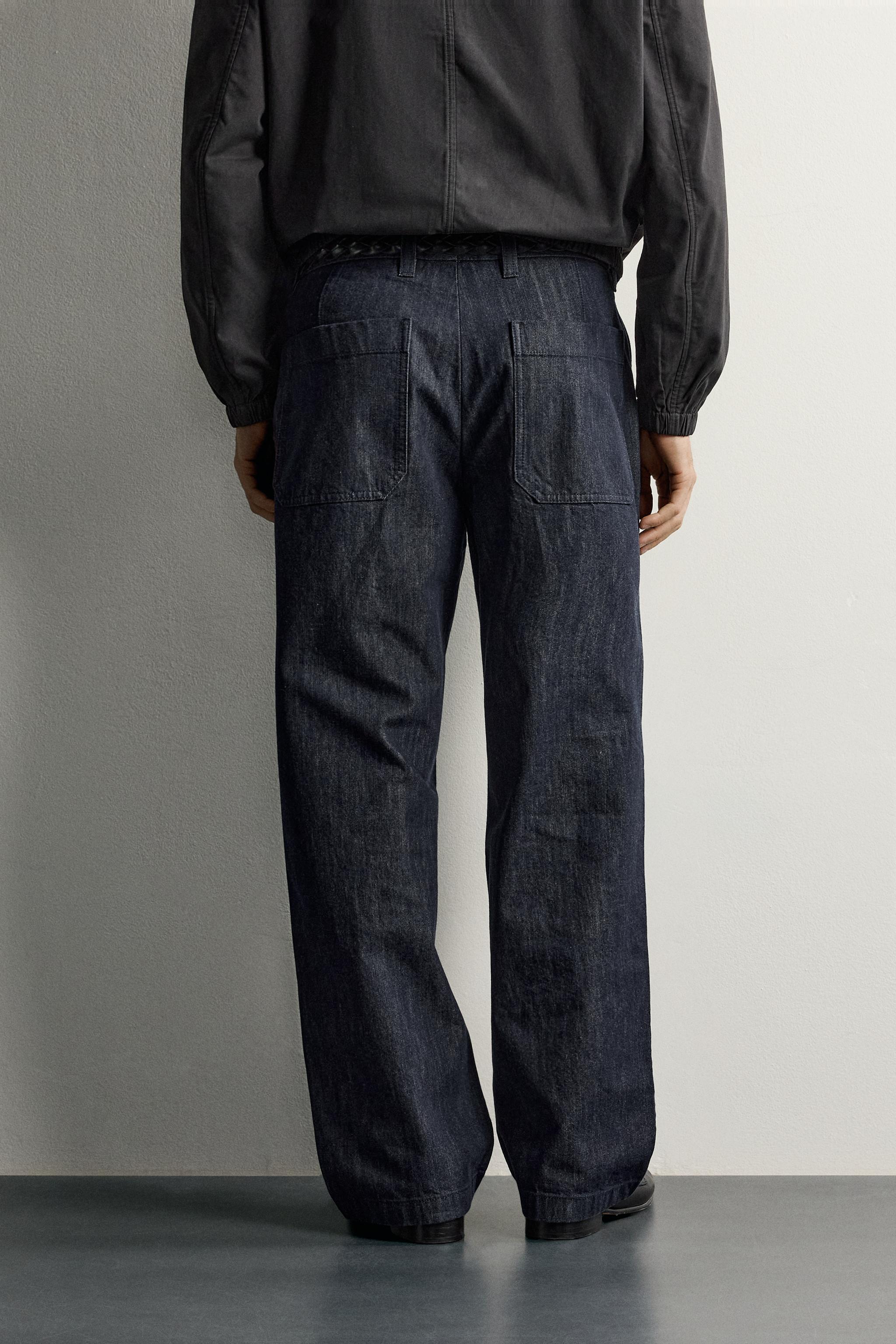 PLEATED DENIM CHINO PANTS
