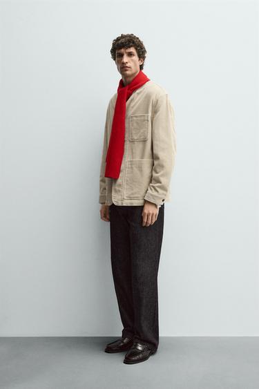 CORDUROY POCKET JACKET - Ecru by Zara - Image 3