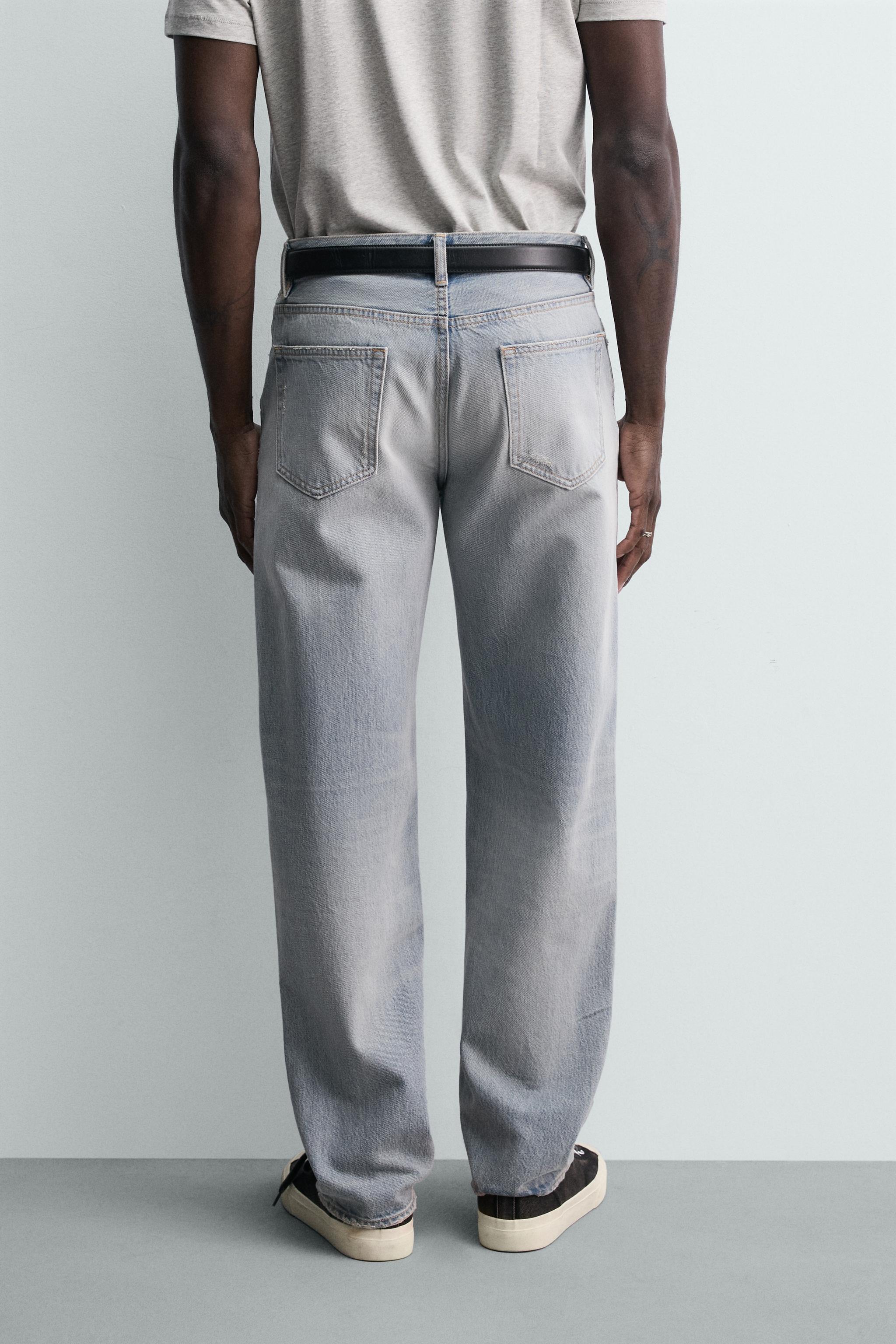 STRAIGHT FIT JEANS - Blue / Steel | ZARA India