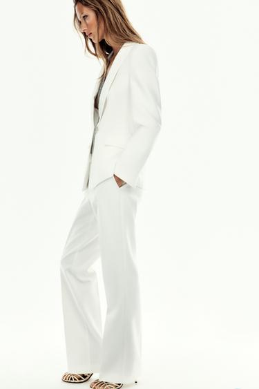 FLARE TROUSERS - Ecru by Zara