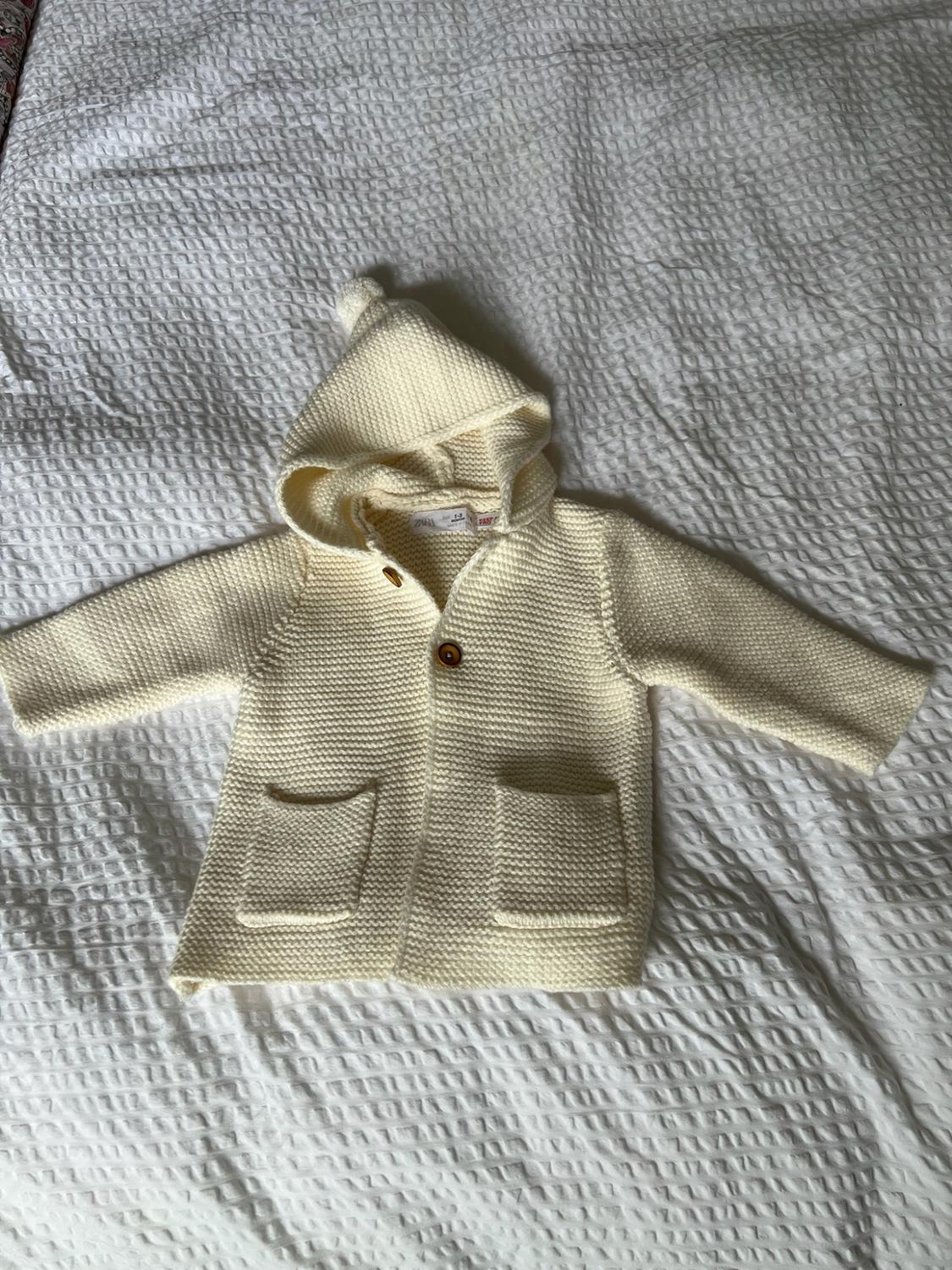 KNIT THREE-QUARTER-LENGTH COAT WITH POCKETS - Image 3