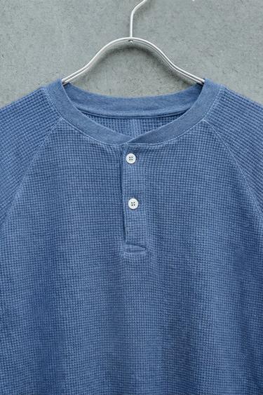 STORIESZ - HAUT À COL TUNISIEN WAFFLE - Bleu de Zara - Image 2