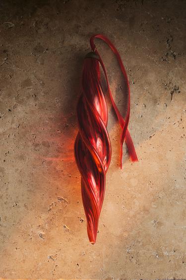 LONG SPIRAL CHRISTMAS TREE DECORATION - Red by Zara - Image 4