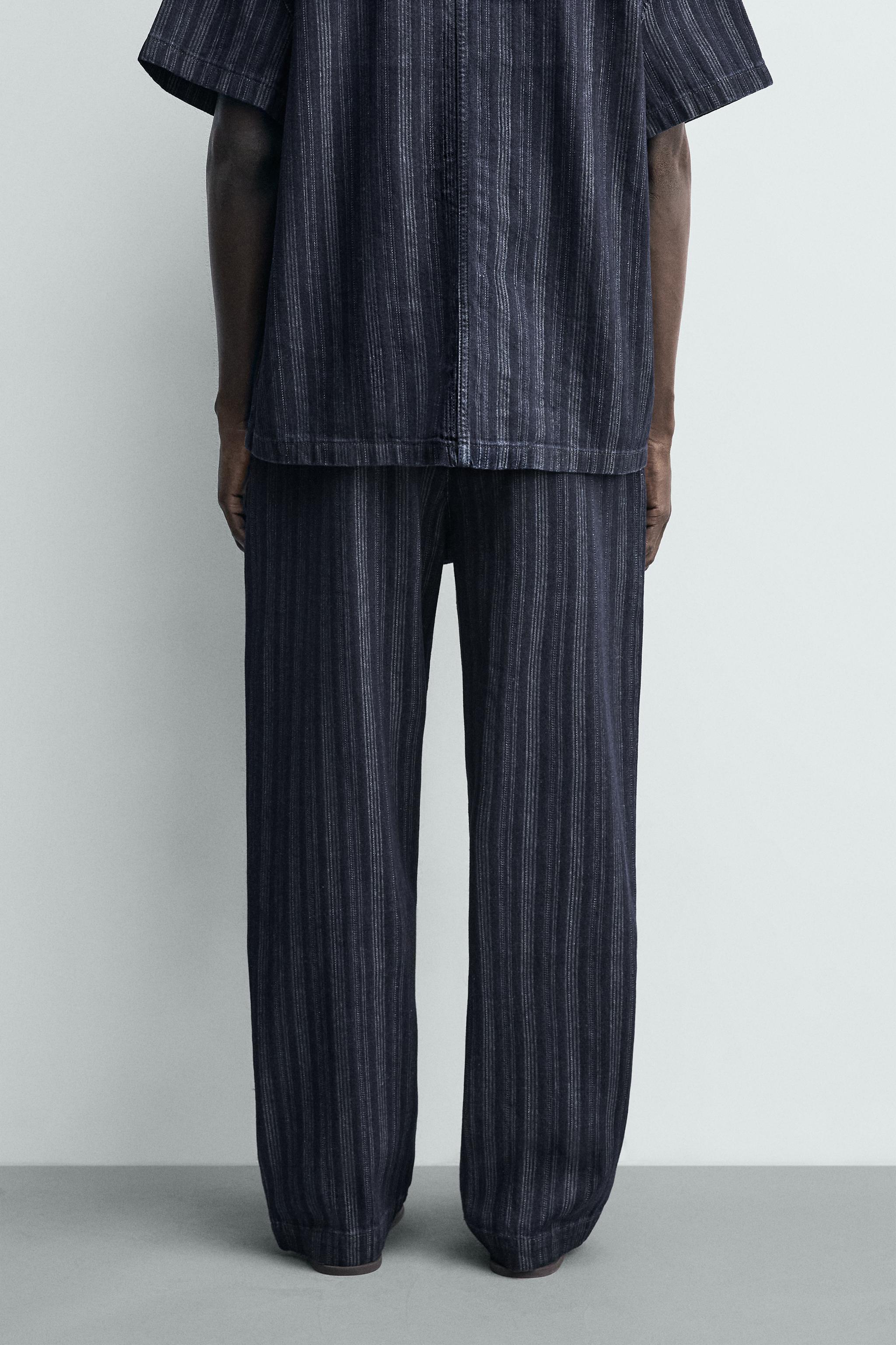 PANTALON CHINO DÉCONTRACTÉ À RAYURES