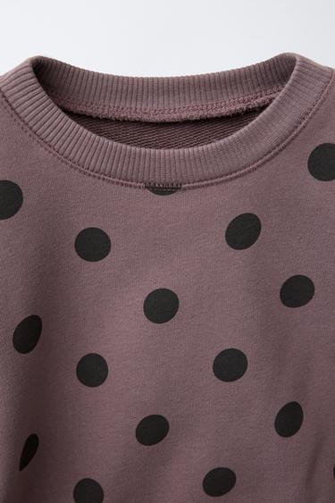 PRINTED RIBBED SWEATSHIRT AND LEGGINGS SET - Brown by Zara - Image 2