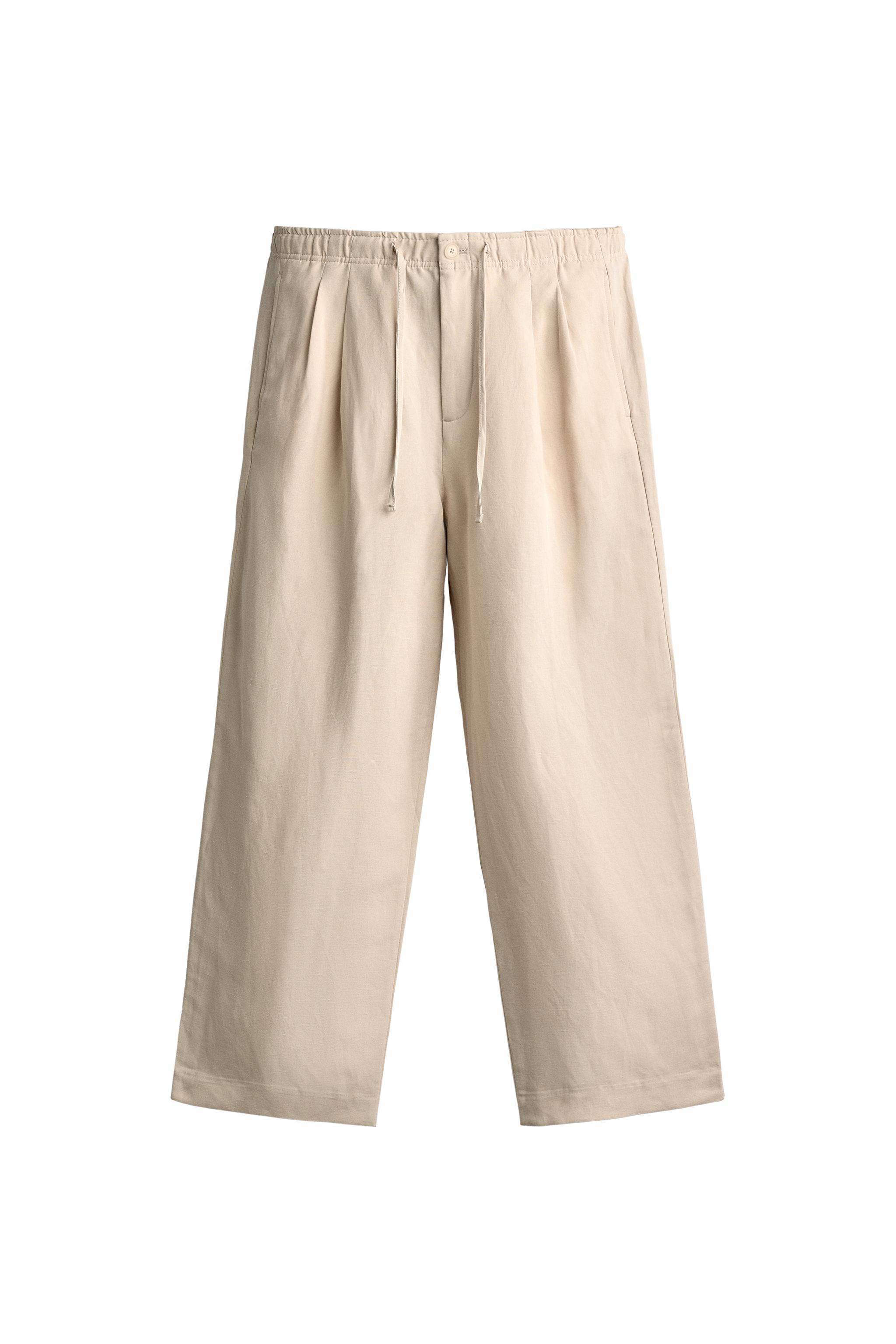 PANTALÓN RELAXED FIT VISCOSA - LINO