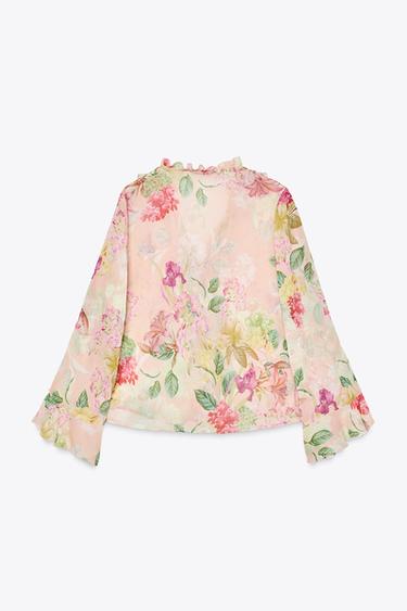FLORAL PRINT RUFFLE SHIRT - Multicoloured by Zara - Image 5